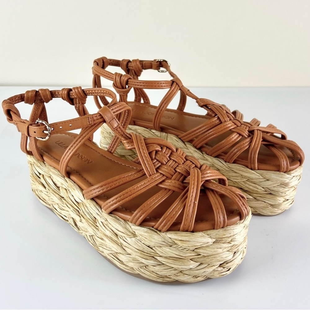 NEW ULLA JOHNSON LEATHER PLATFORM SANDALS - Picture 2 of 12